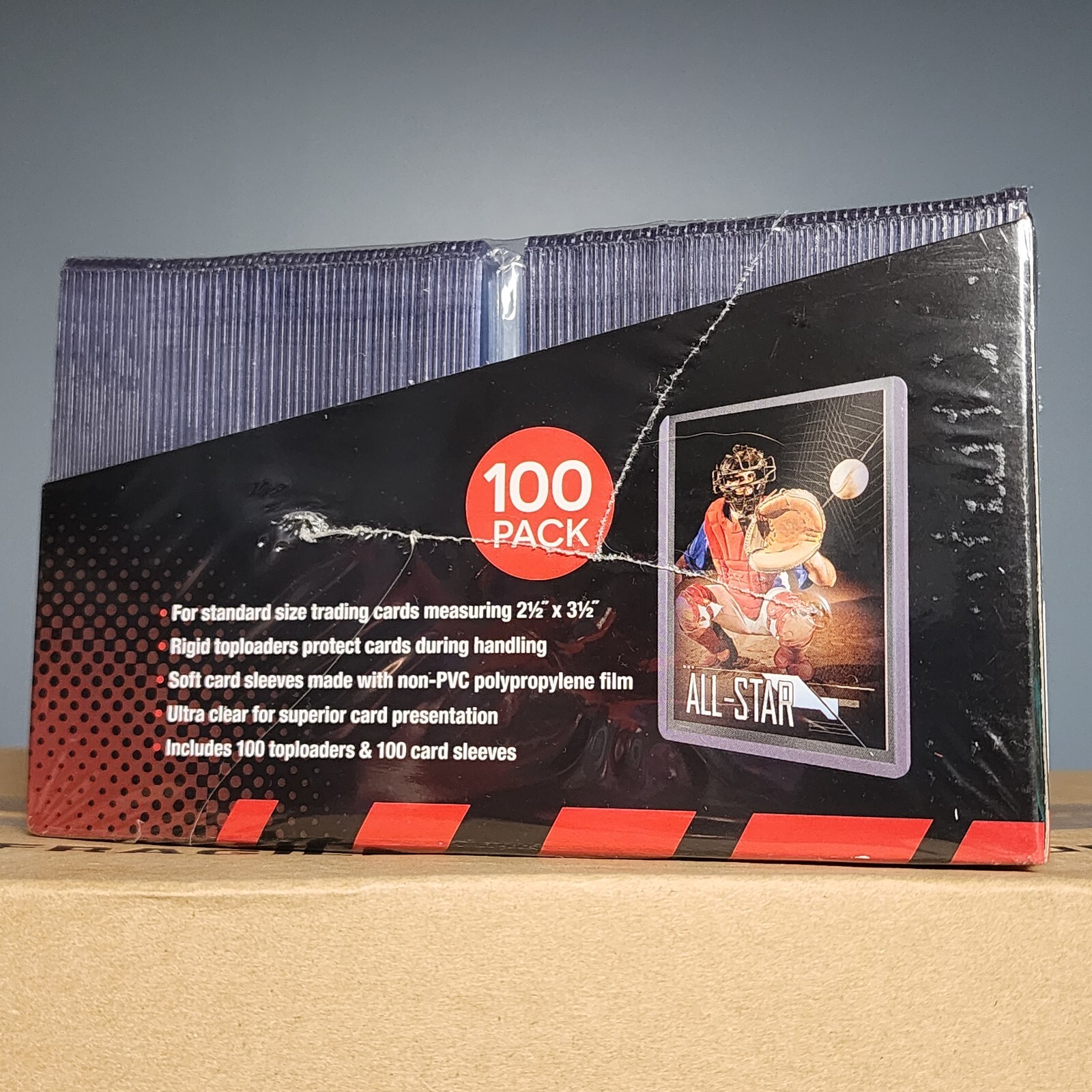 100 Ultra Pro 3″ X 4″ Regular Toploaders And Soft Sleeves 100ct Pack