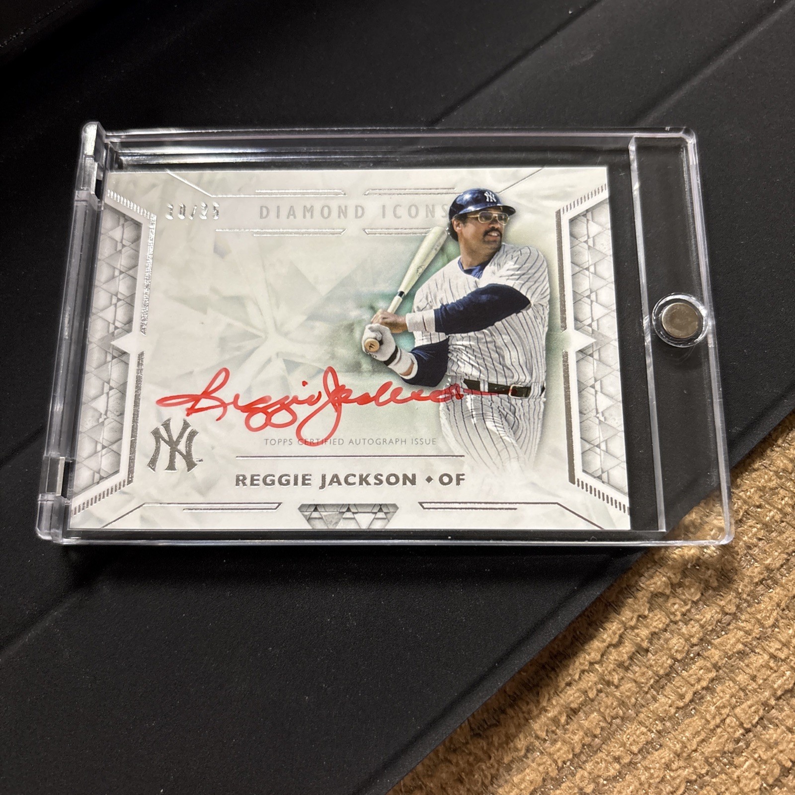 Reggie Jackson 2018 Topps Diamond Icons Auto Signed on Card #10/25 Yankees HOF