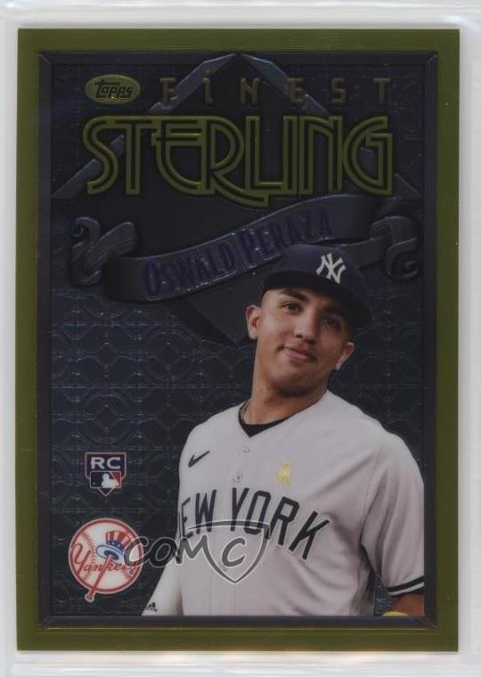 2023 Topps Finest Flashbacks Sterling Rare Gold Oswald Peraza #152 Rookie RC v9t