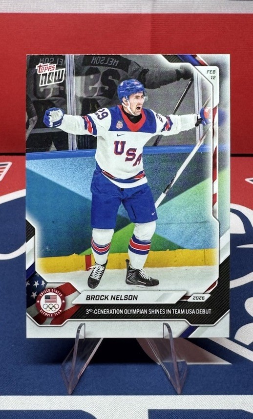 Brock Nelson 2026 Topps NOW #9 3rd Generation Olympic Hockey 🏒 Gold PR-1211 EXT