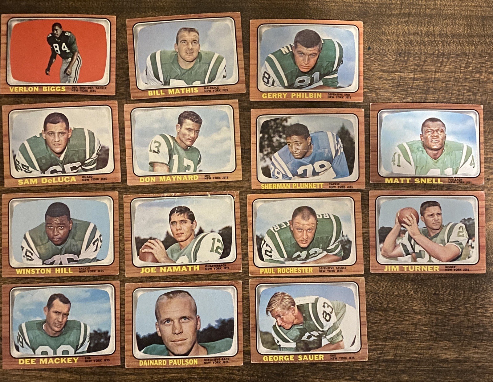 1966 Topps AFL Football Lot – 56 Cards G-VG-EX Namath Biletnikof 7 HOFers, RCs
