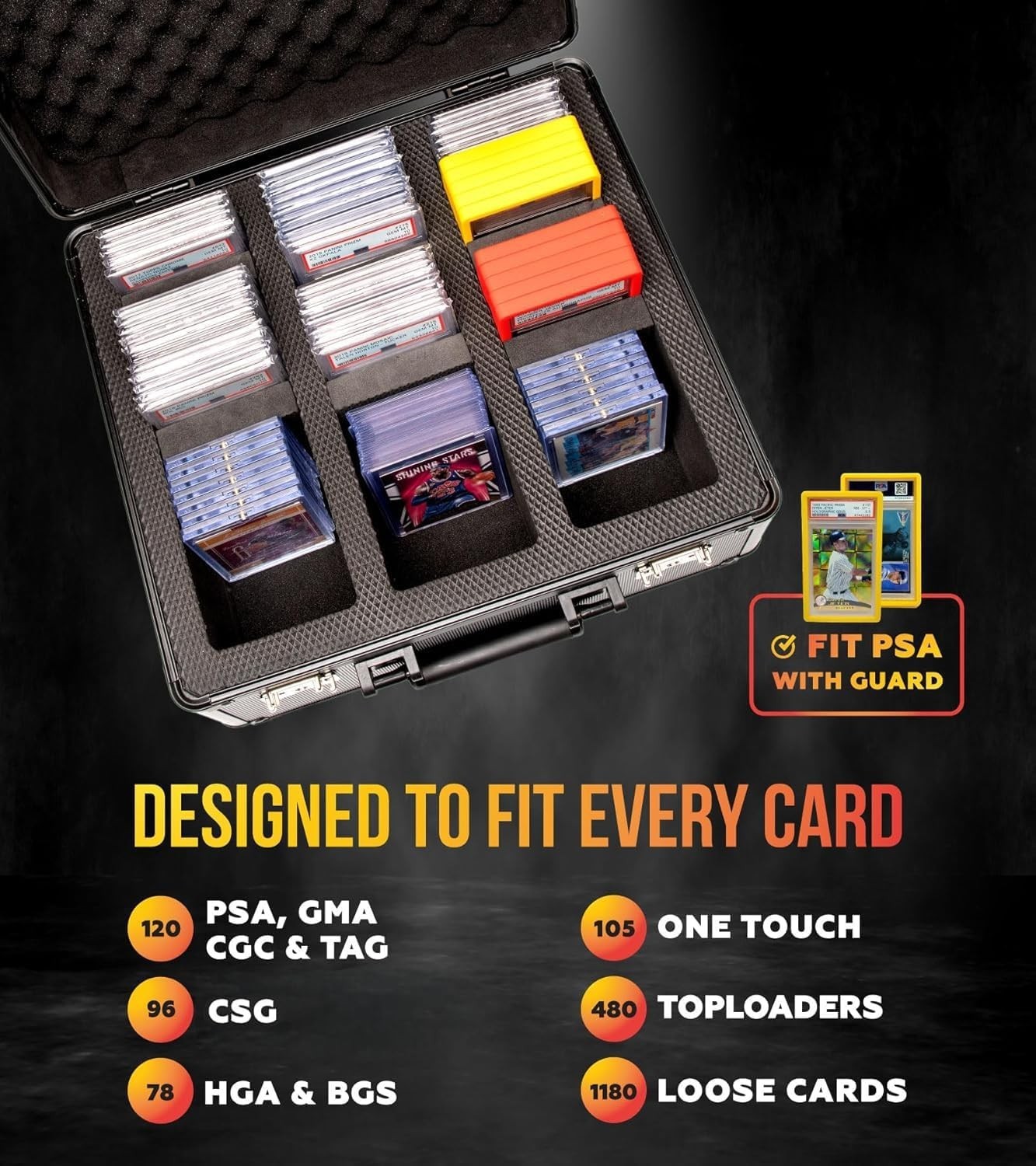 PSA Graded Card Case with TSA Lock Protection