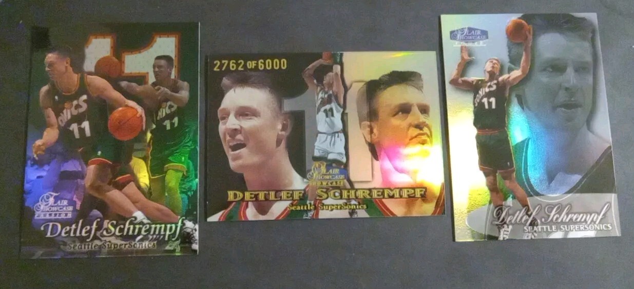 1998-99 Flair Showcase Detlef Schrempf Row 1,2 & 3