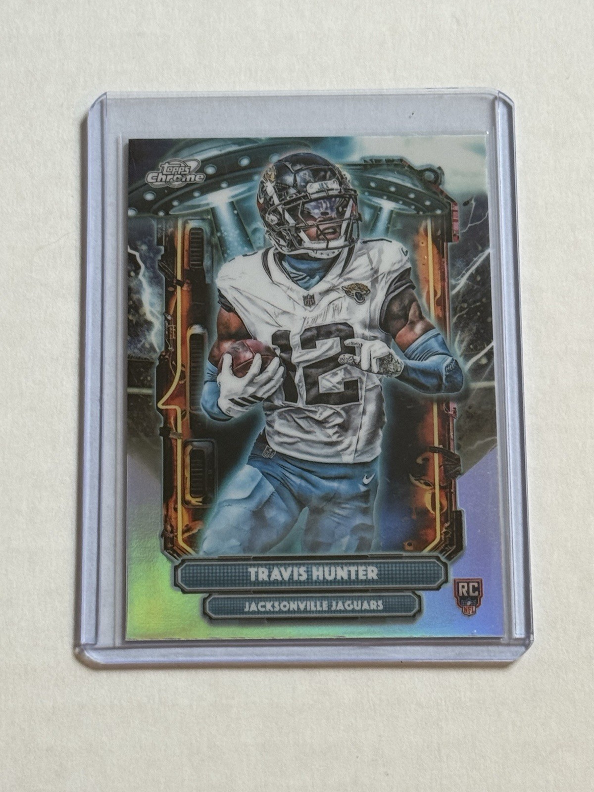 2025 Topps Chrome Cosmic #ET-6 Travis Hunter RC Extraterrestrial Talent