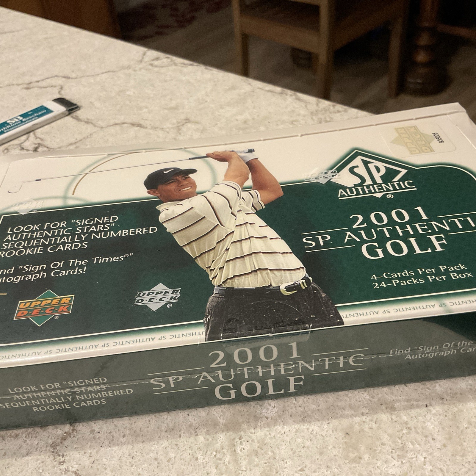 2001 Upper Deck SP AUTHENTIC Golf Sealed Pack from Fresh Sealed Box