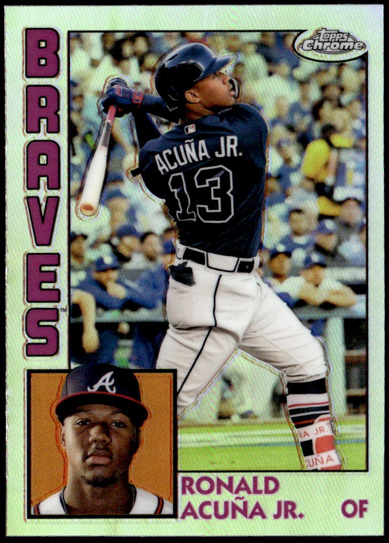 2019 Topps Chrome #84TC-24 Ronald Acuña Jr. 1984 Topps Baseball 35th E1
