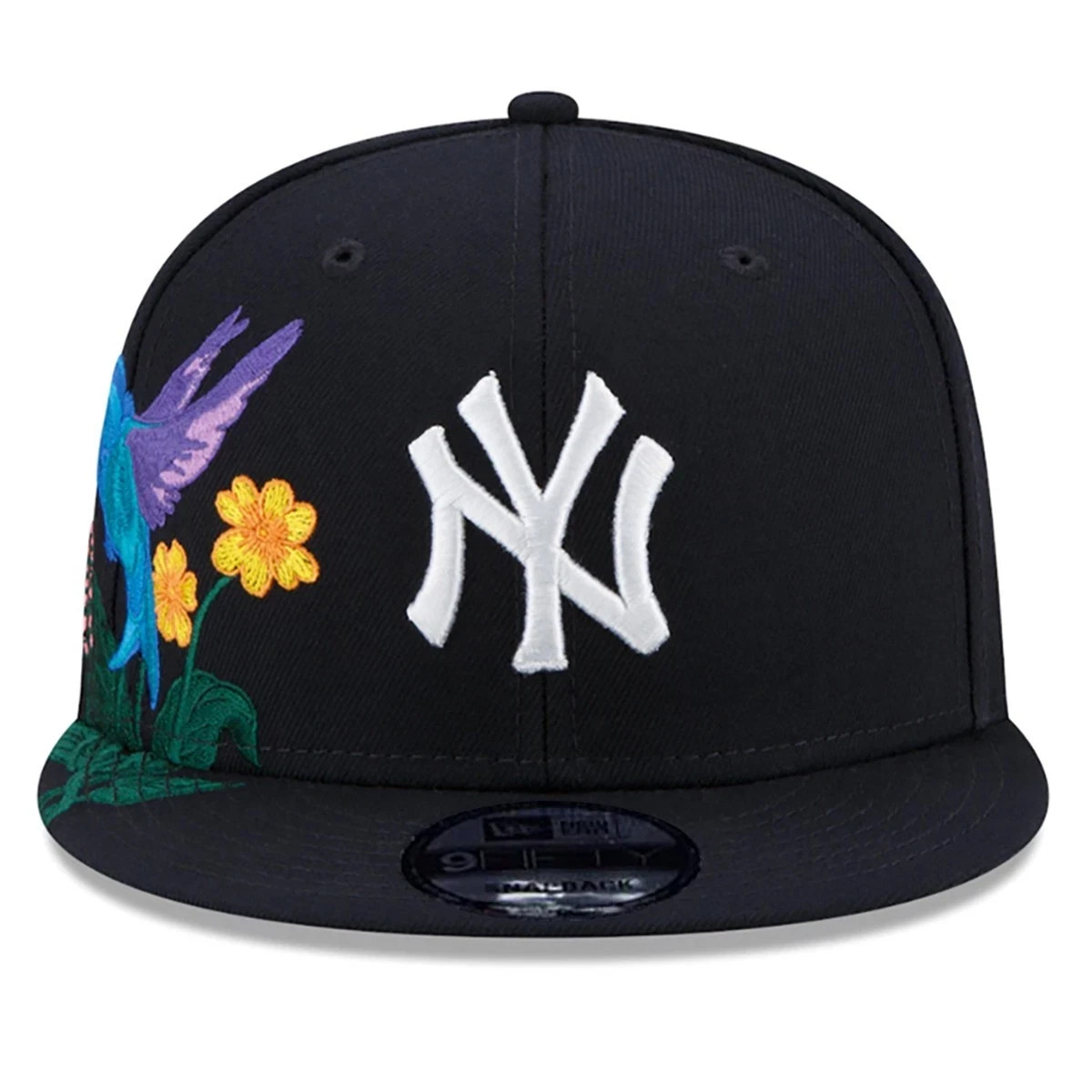 New Era 9FIFTY NY Yankees Navy Snapback Hat Hummingbird Floral Embroidery Cap