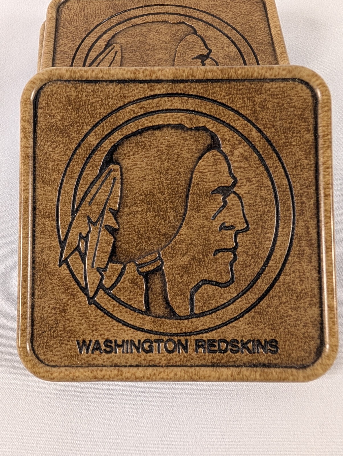 Washington Redskins Vintage Set Of 4 Matina Coasters 1970’s 3 1/2 Inch Rare