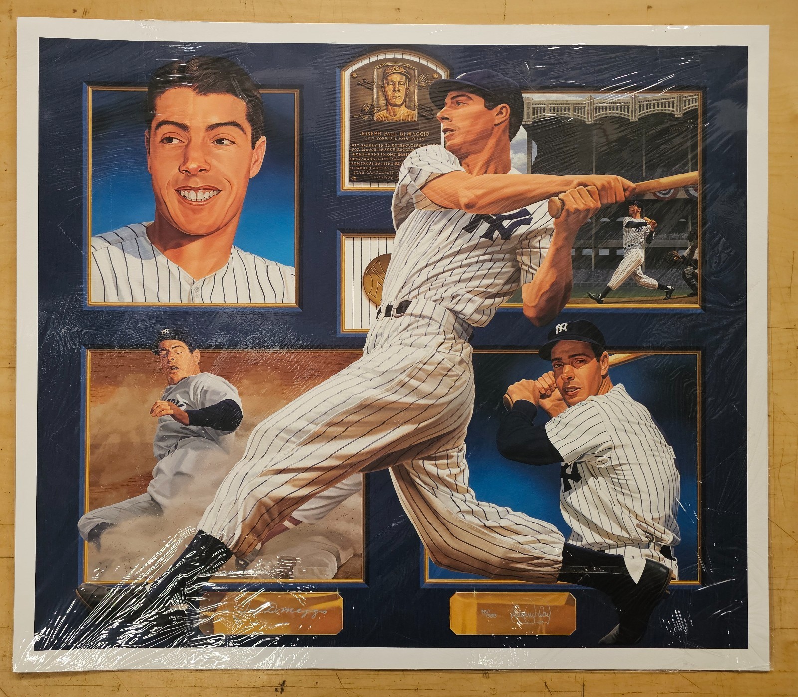 Joe DiMaggio Autographed 30″ x 40″ Large Giclee by Danny Day