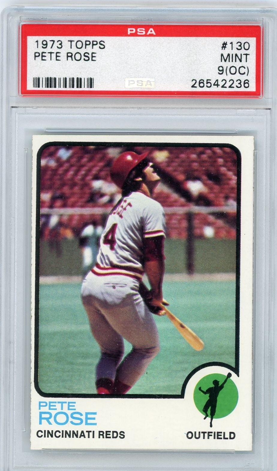 1973 Topps #130 Pete Rose PSA 9 MINT (OC) Vintage Cincinnati Reds Hit King