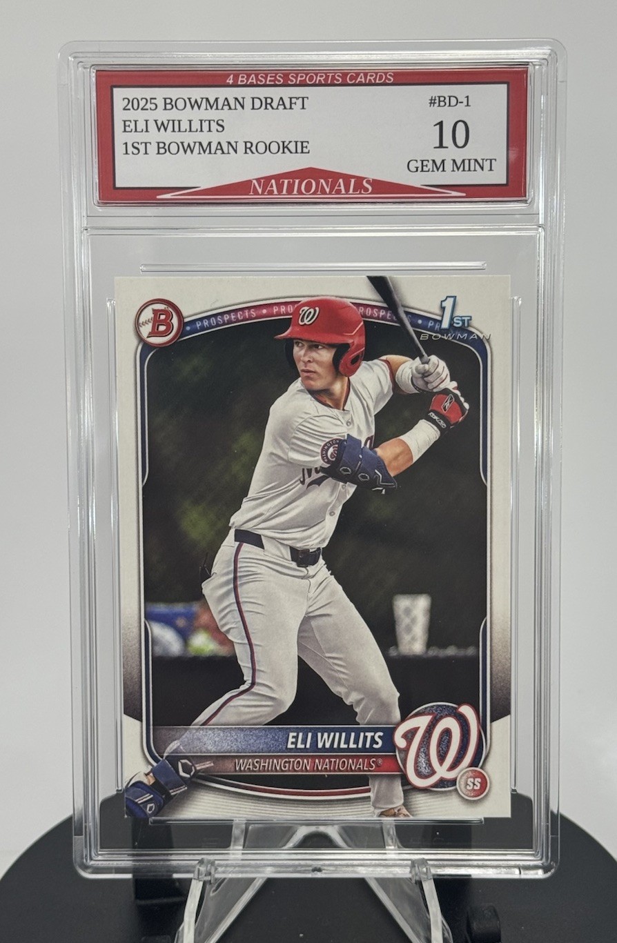 2025 Bowman Eli Willits 1st Bowman Nationals Rookie Card #BD-1 Gem Mint 10