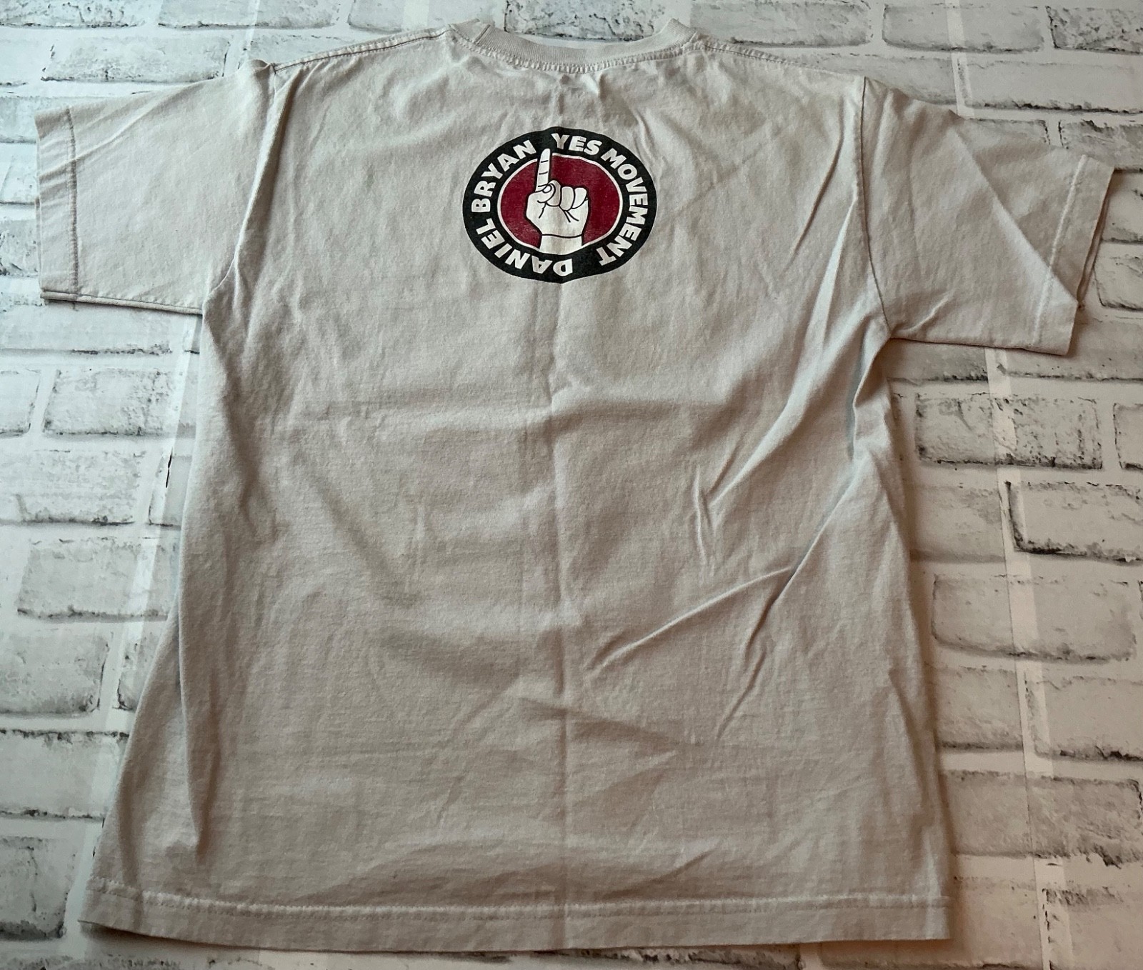 WWE Daniel Bryan YES Movement Authentic T-Shirt Men’s M Grey Wrestling Fan