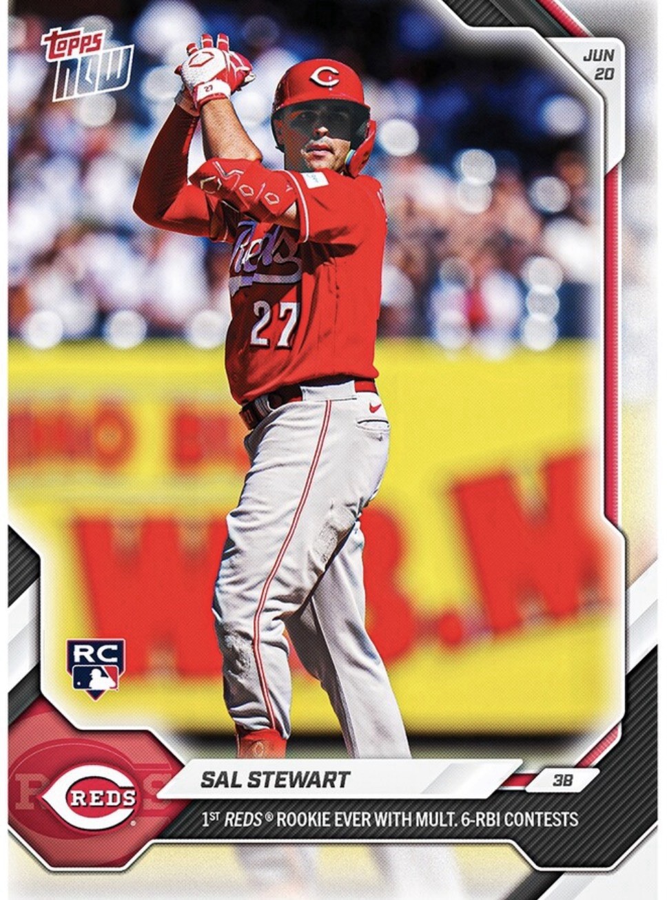 Sal Stewart RC 6-RBI Game 2026 MLB Topps NOW Card 357 Presale