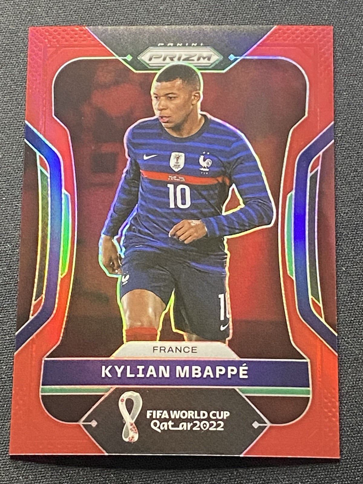 2022 Panini Prizm World Cup Kylian Mbappe #101 France Red /399