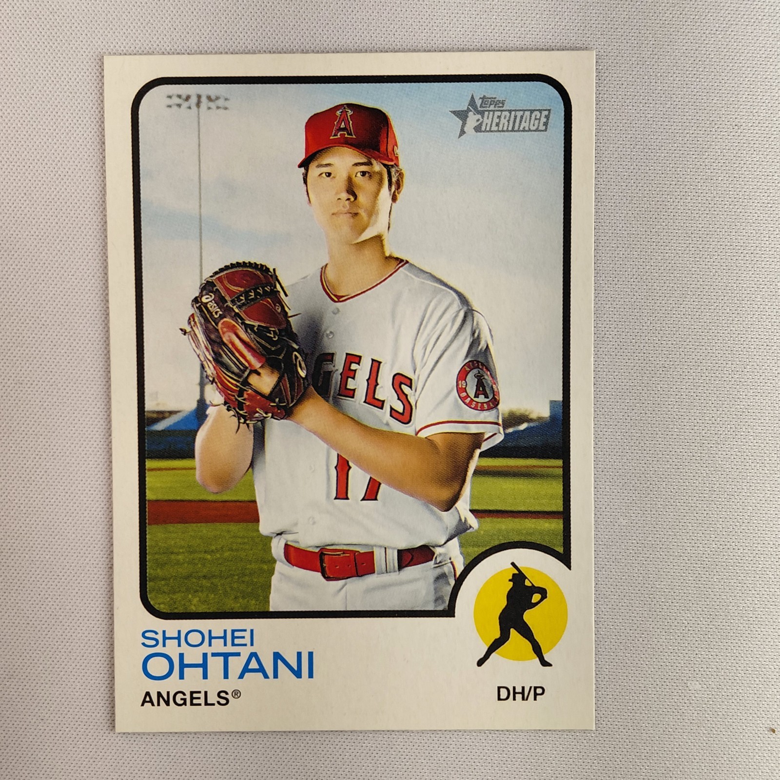 2022 Topps Heritage Base Set Card Shohei Ohtani #150 Los Angeles Angels Card