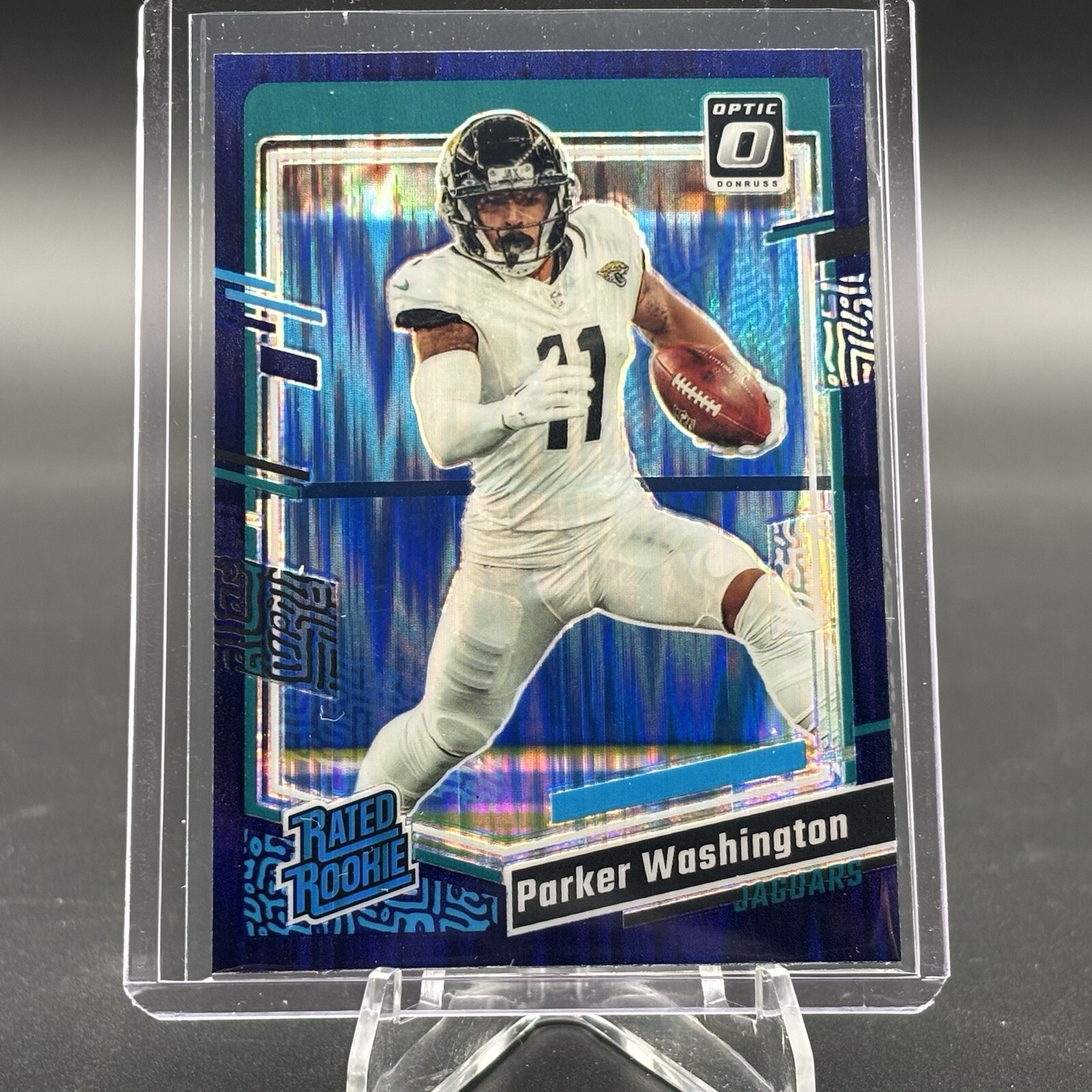 2023 Donruss Optic #254 Parker Washington Purple Shock