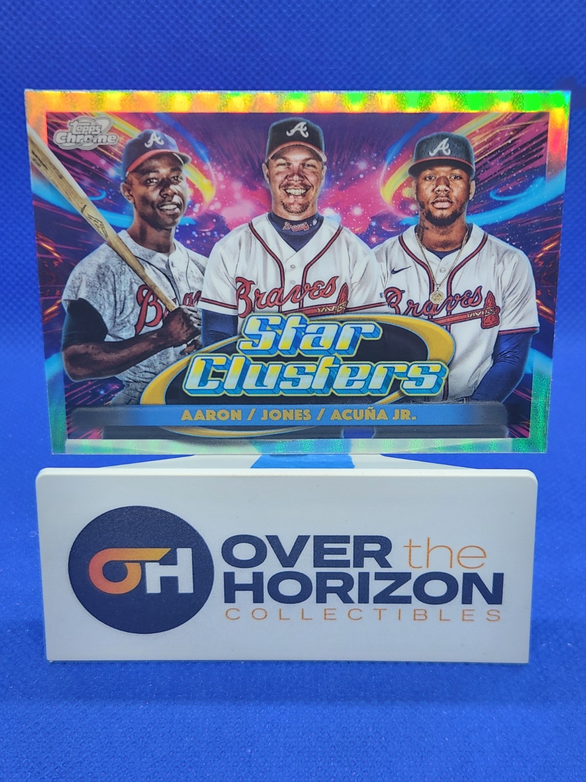 2025 Topps Chrome Cosmic – AARON JONES ACUNA – Star Clusters Refractor – Braves