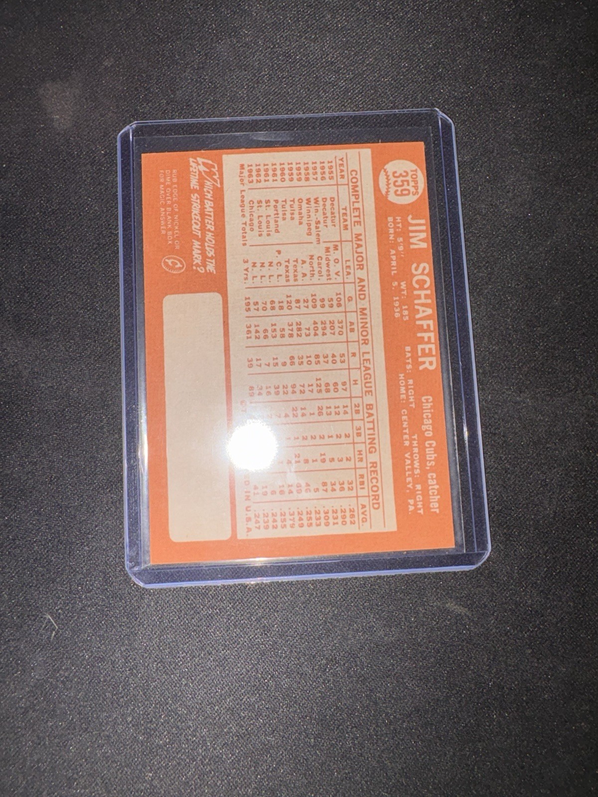 1964 Topps – Jimmie Schaffer #359