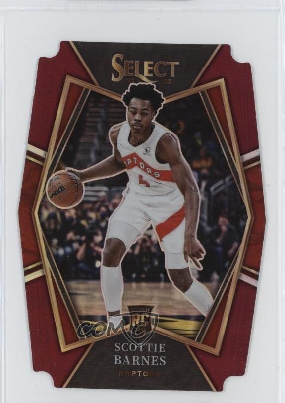 2021-22 Select Premier Level Maroon Prizm Die-Cut Scottie Barnes Rookie RC 10tb