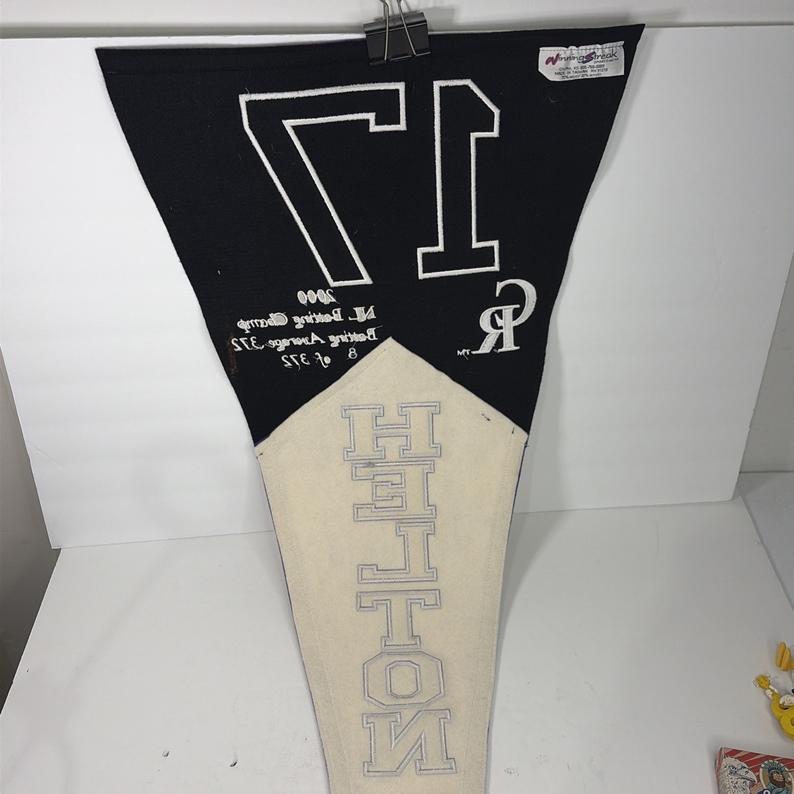 Autographed Todd Helton Pennant 2000 NL Batting Champion 8 Of 372