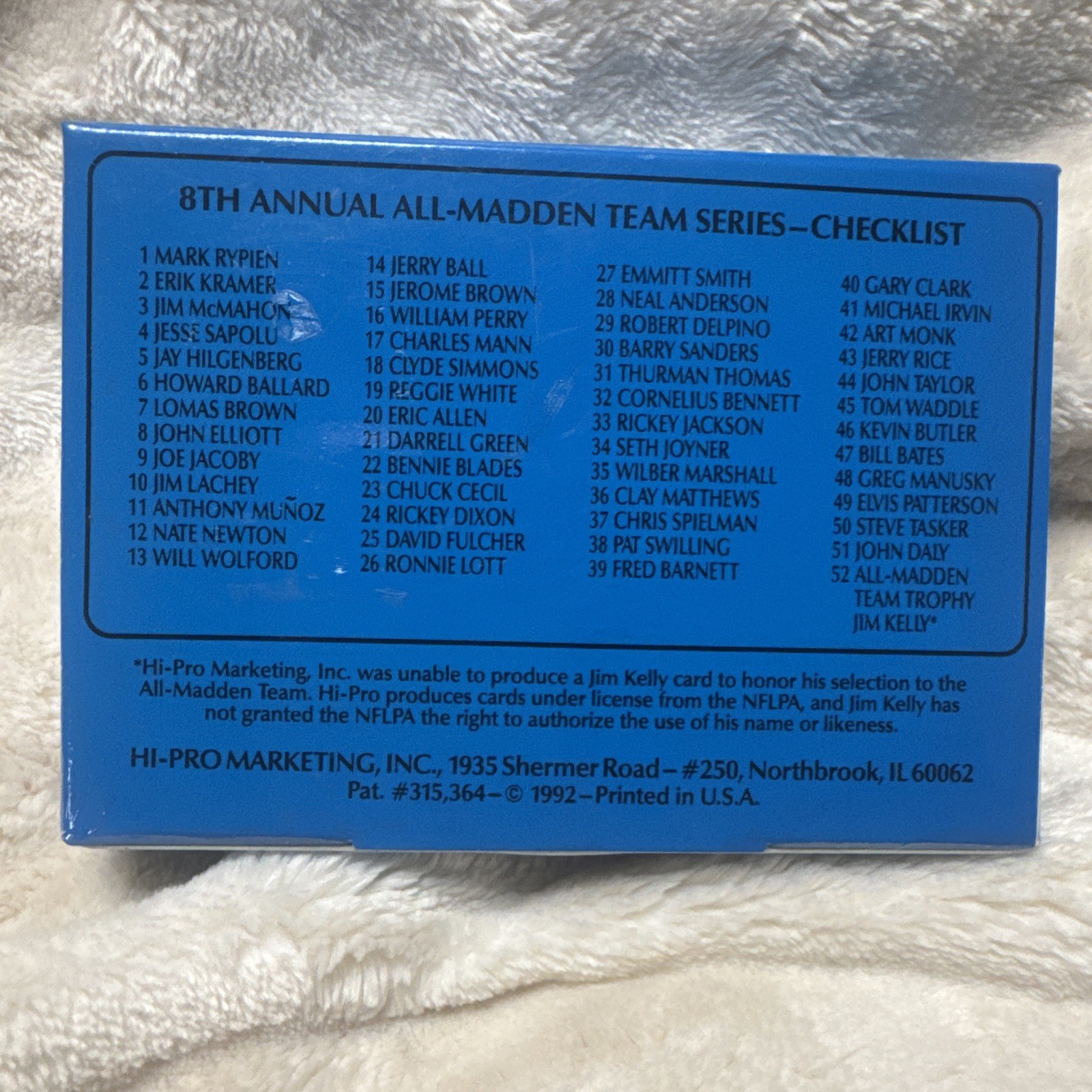 1992 Action Packed The All Madden Team 8th Annual Factory Sealed Football Set