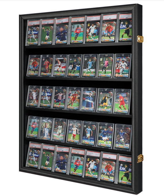35 Graded Sports Card Display Case – Baseball Card Display Frame with UV Protect