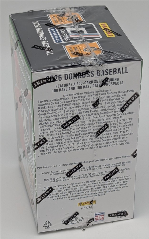 Factory Sealed Blaster Box 2026 Panini Donruss Baseball Cards