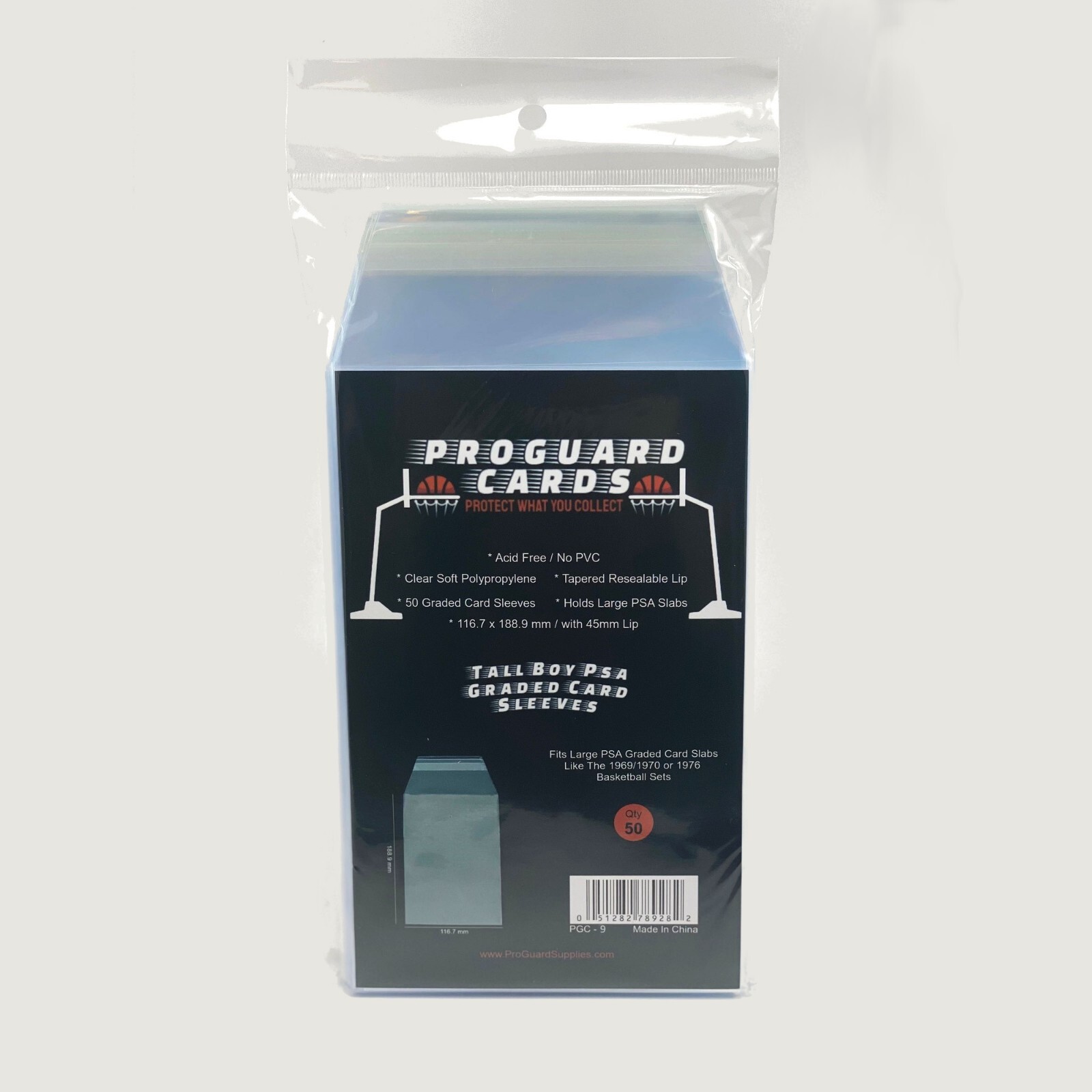 Large PSA Graded Card Sleeves Tall Boy PSA Sleeves – Holds Large PSA Slabs 50ct