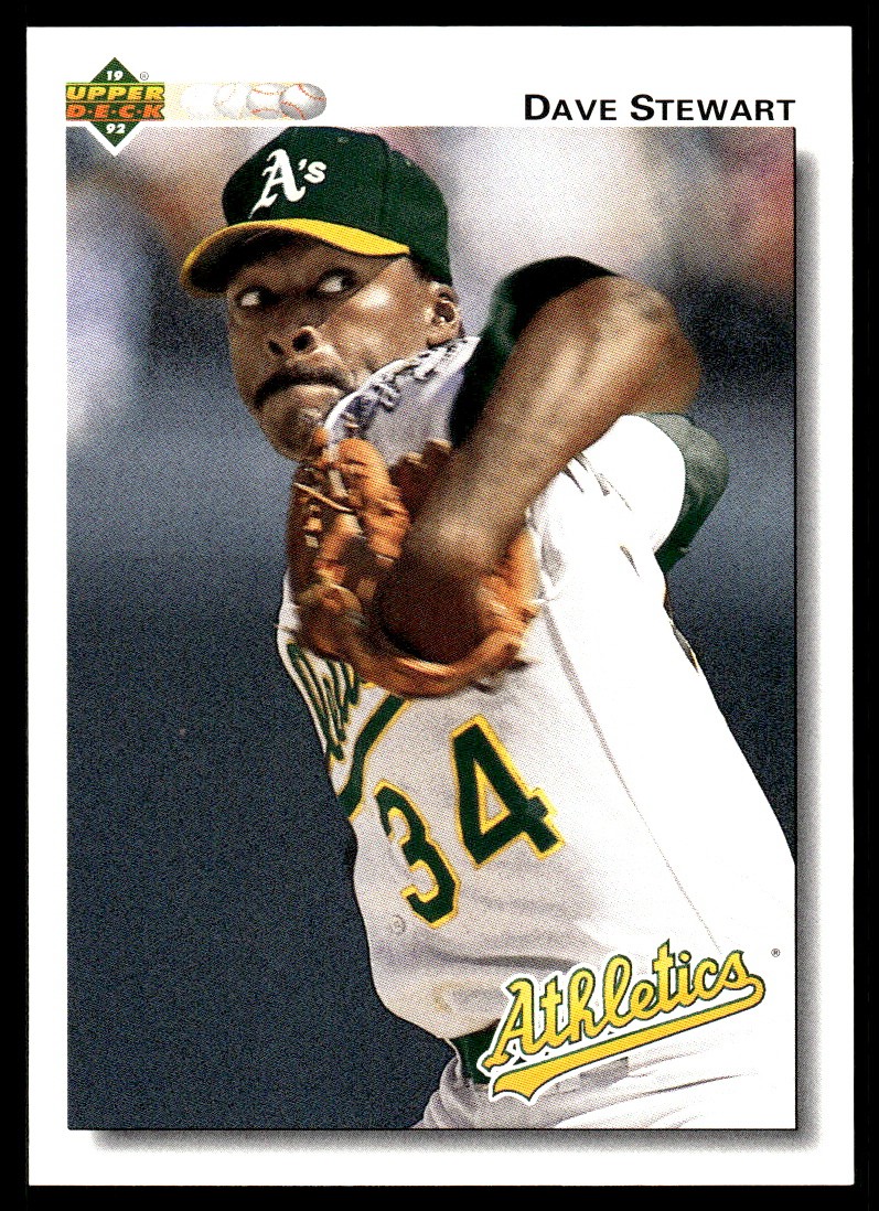 Dave Stewart 1992 Upper Deck #547 Athletics MLB READ FREE SHIPPING AutographDen
