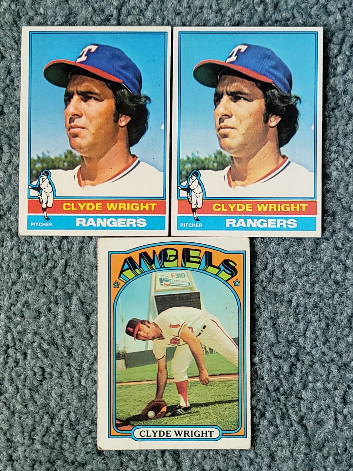 Clyde Wright Baseball Card Mixed Lot of approx 3 Cards