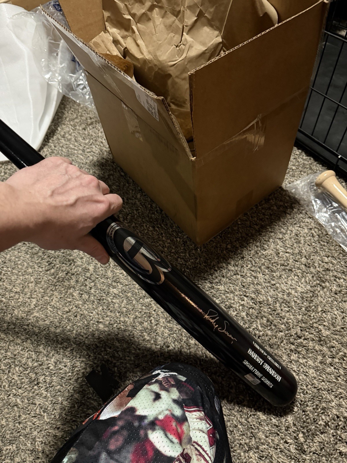 Dansby Swanson Autographed Black Cooperstown Signature Series Bat TRISTAR