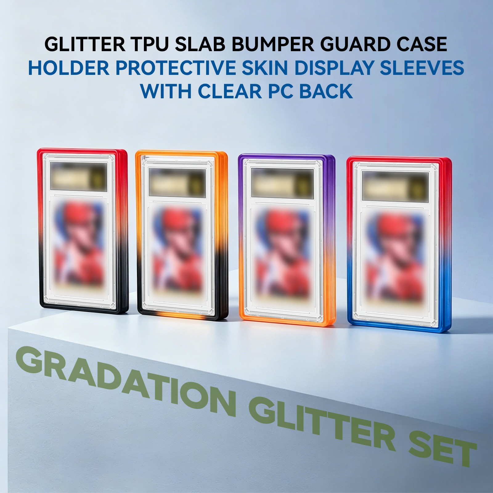 Graded Card Slab Bumper Guard Protector TPU Case Clear Back for CGC Trading 35PT