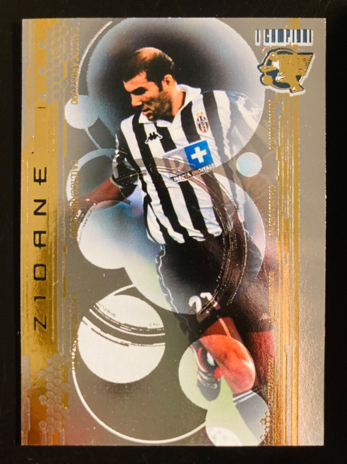 1999-00 Panini Calcio cards 2000 I Campioni C12 Zinedine Zidane gold foil card
