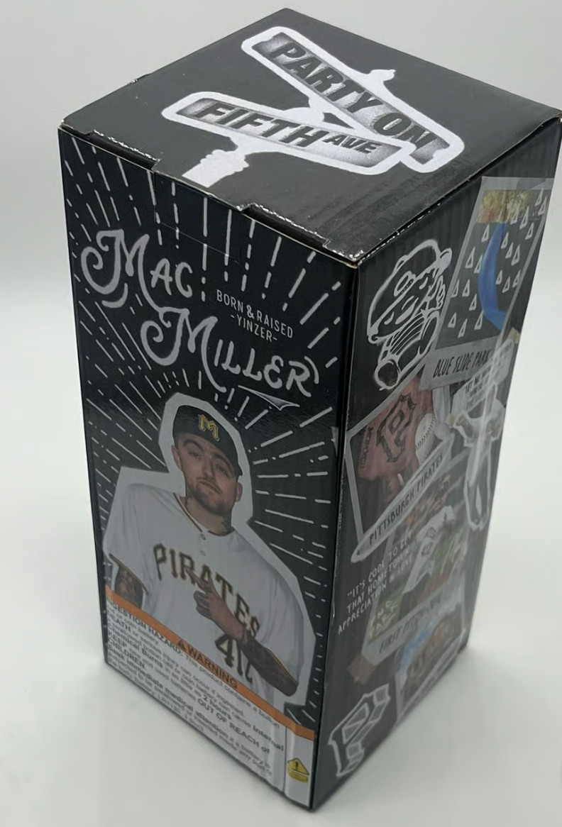 MINT – Mac Miller Bobblehead Pirates Stadium Collectable, New UNOPENED BOX