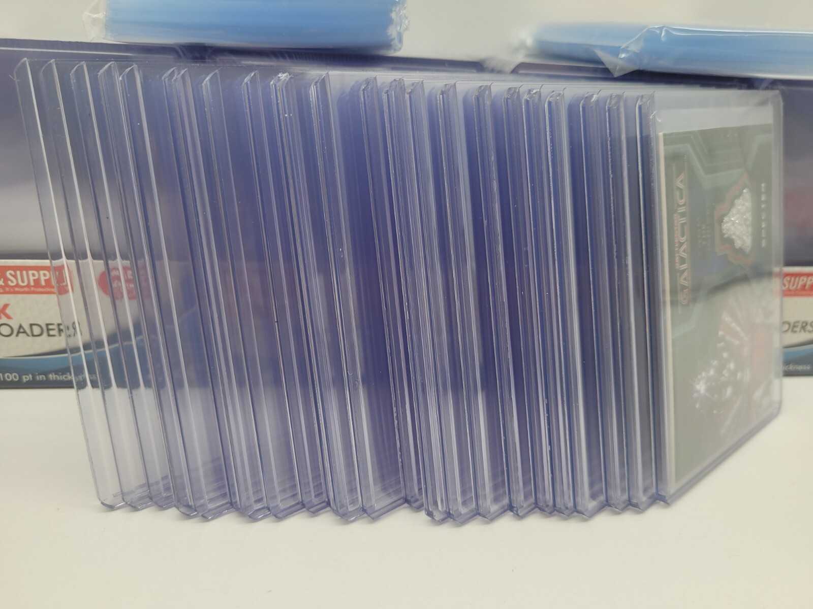 100 Thick Top Loader 100 point 2.5mm Card Holder 3×4 inch and 200 Soft Sleeves