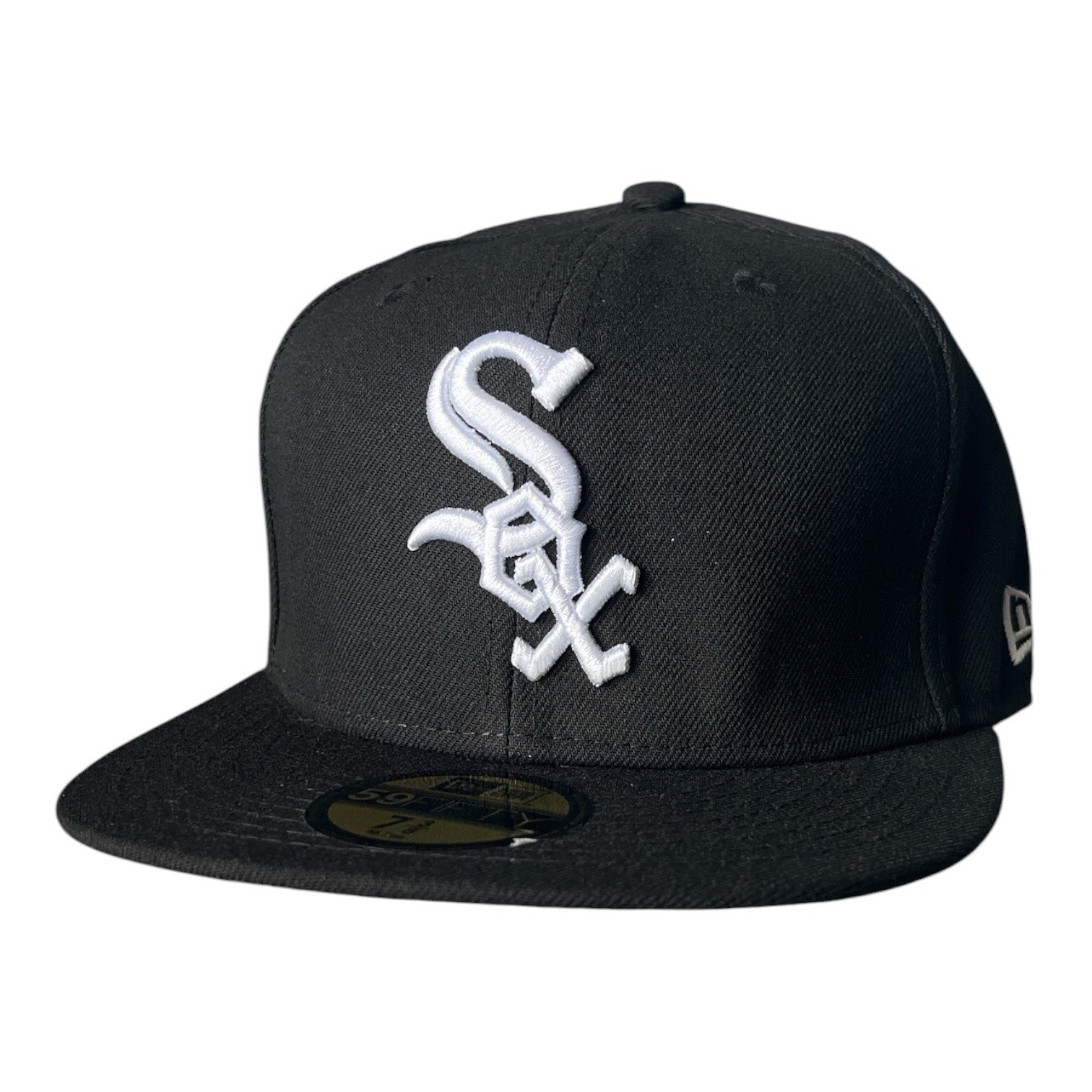 Chicago White Sox 59Fifty New Era Fitted Hat Sz 7 3/8 Classic Black & White 5950