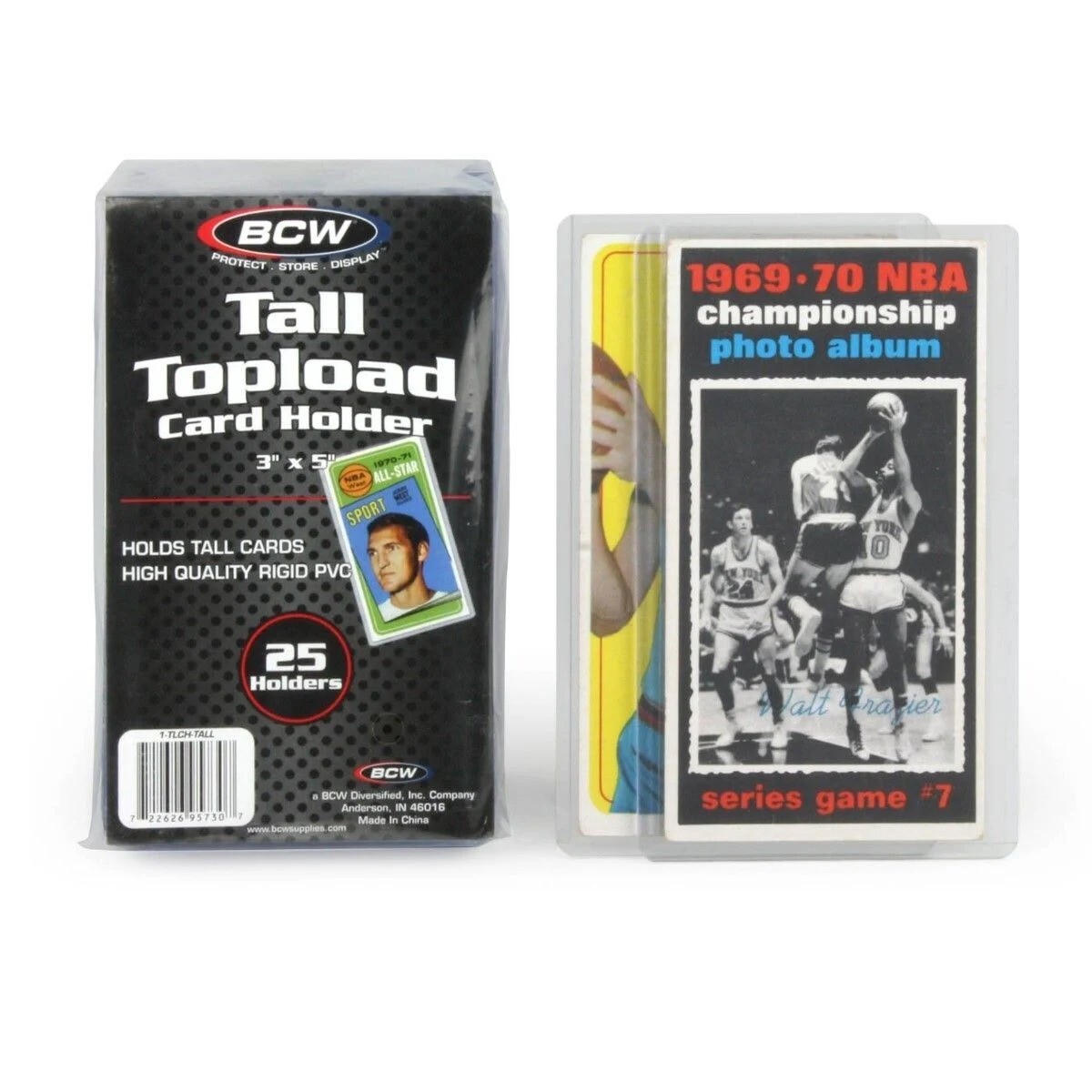 25 BCW Topload Rigid Clear Plastic Holders Tall Trading Cards 3×5 New Pack of 25