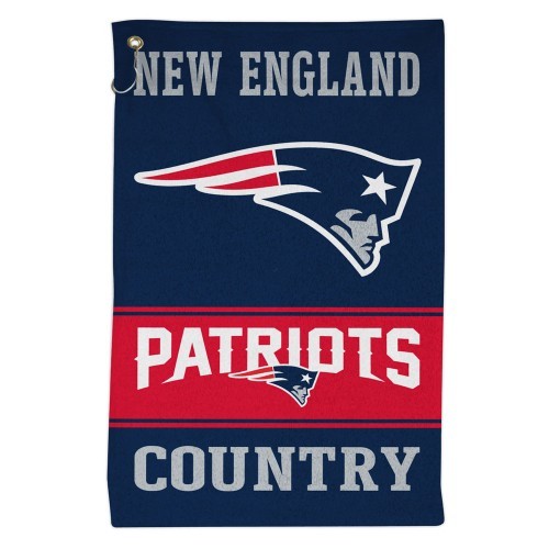 NEW ENGLAND PATRIOTS ALL PURPOSE GOLF TAILGATE TOWEL 16″X25″ HOOK AND GROMMET