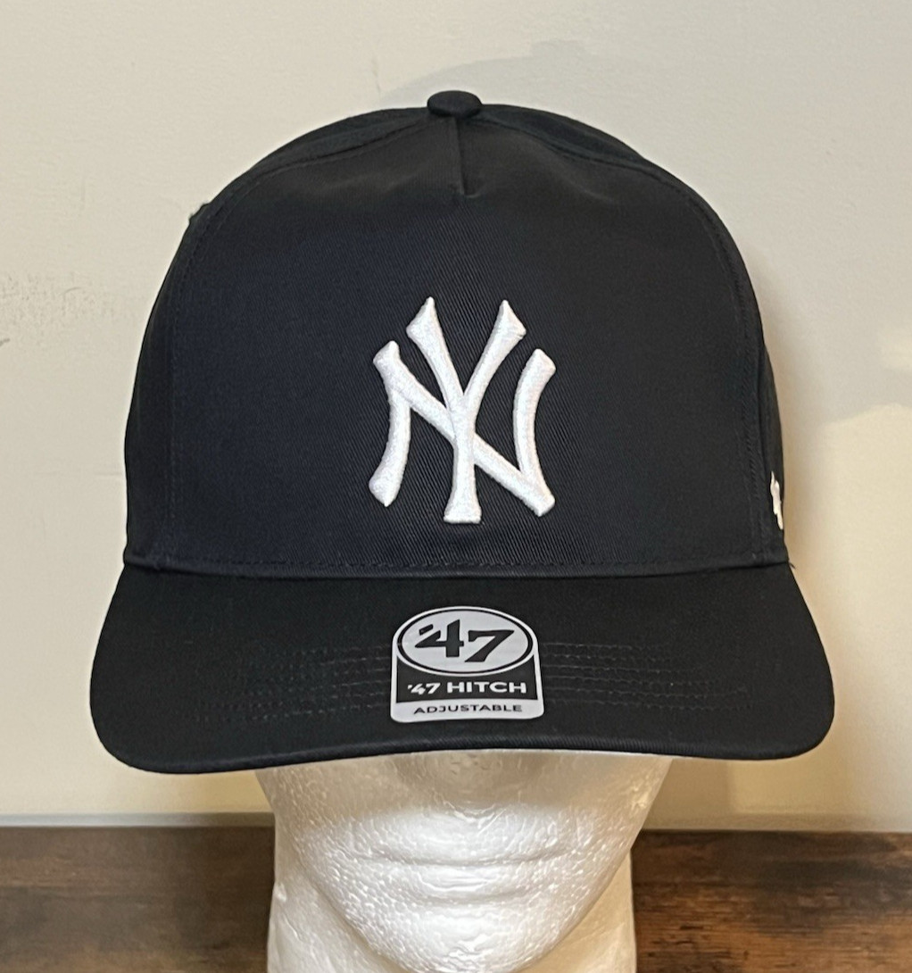 ’47 Hitch New York Yankees Black & White Embroidered Snapback Hat