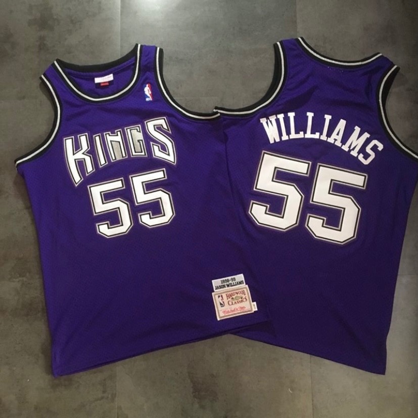 Sacramento Kings Jason Williams retro vintage purple basketball jersey