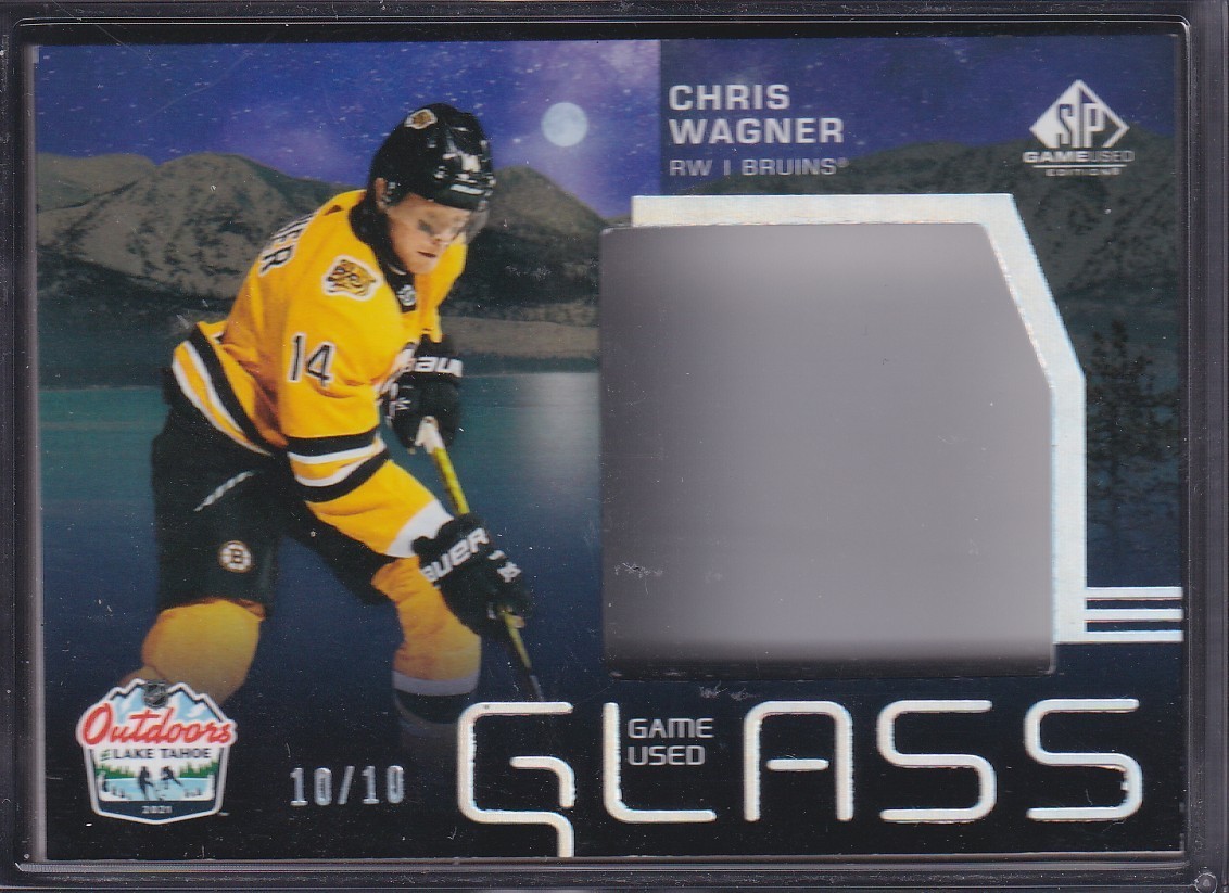 CHRIS WAGNER – 2021 SP Game Used GLASS Lake Tahoe Outdoors #LT-CW, /10