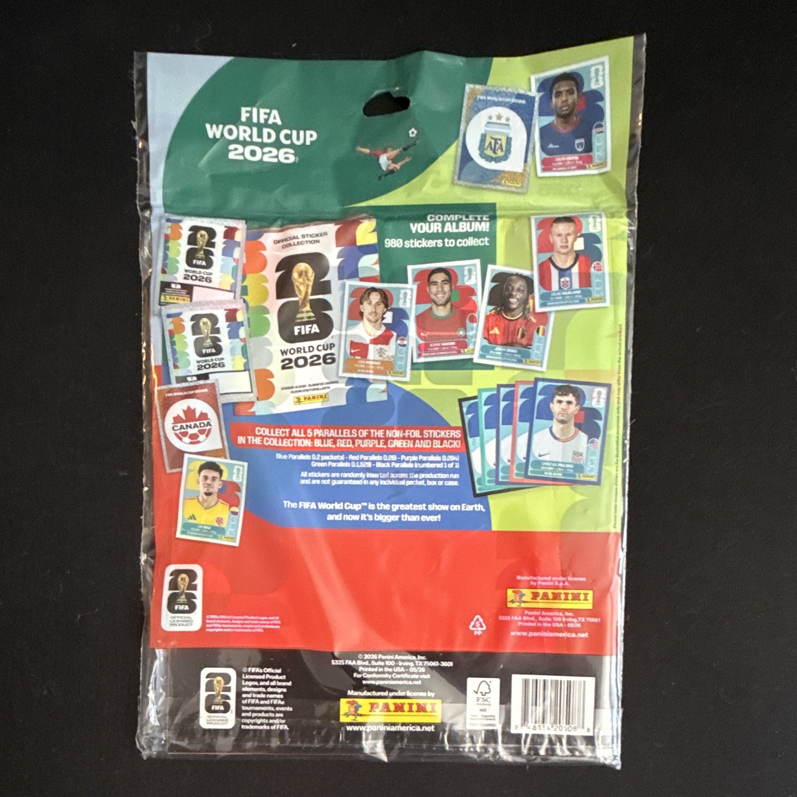 Panini FIFA World Cup 2026 Sticker Collection Starter Pack Album + 5 Packs