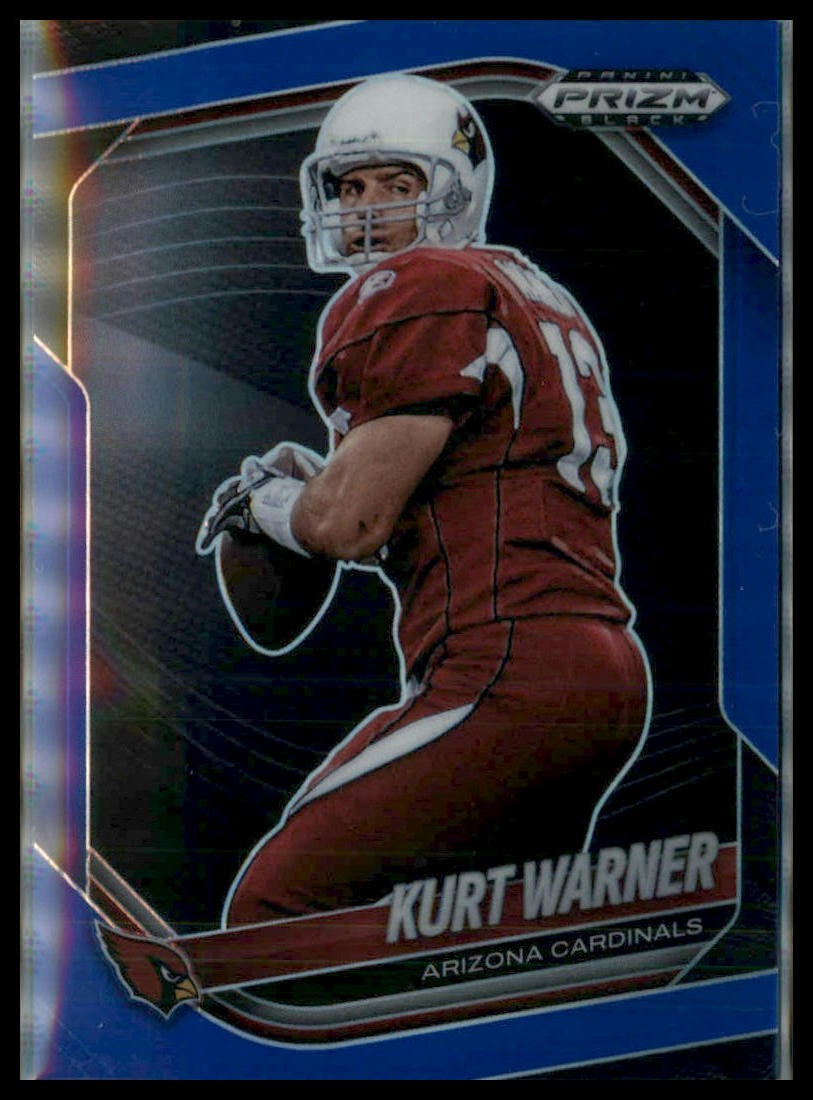 2025 Panini Prizm Black #1 Kurt Warner Prizms Blue #/199