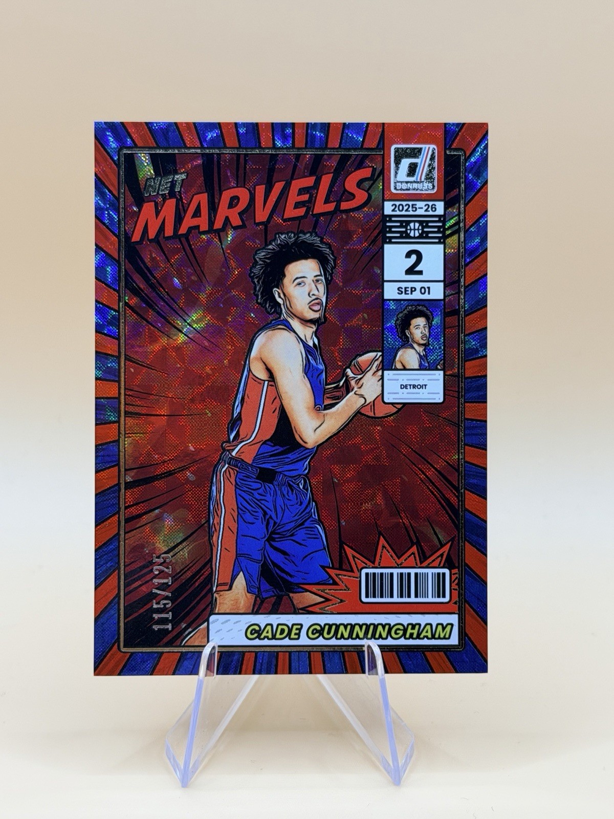 2025-26 Donruss Cade Cunningham SP Net Marvels Hyper 115/125