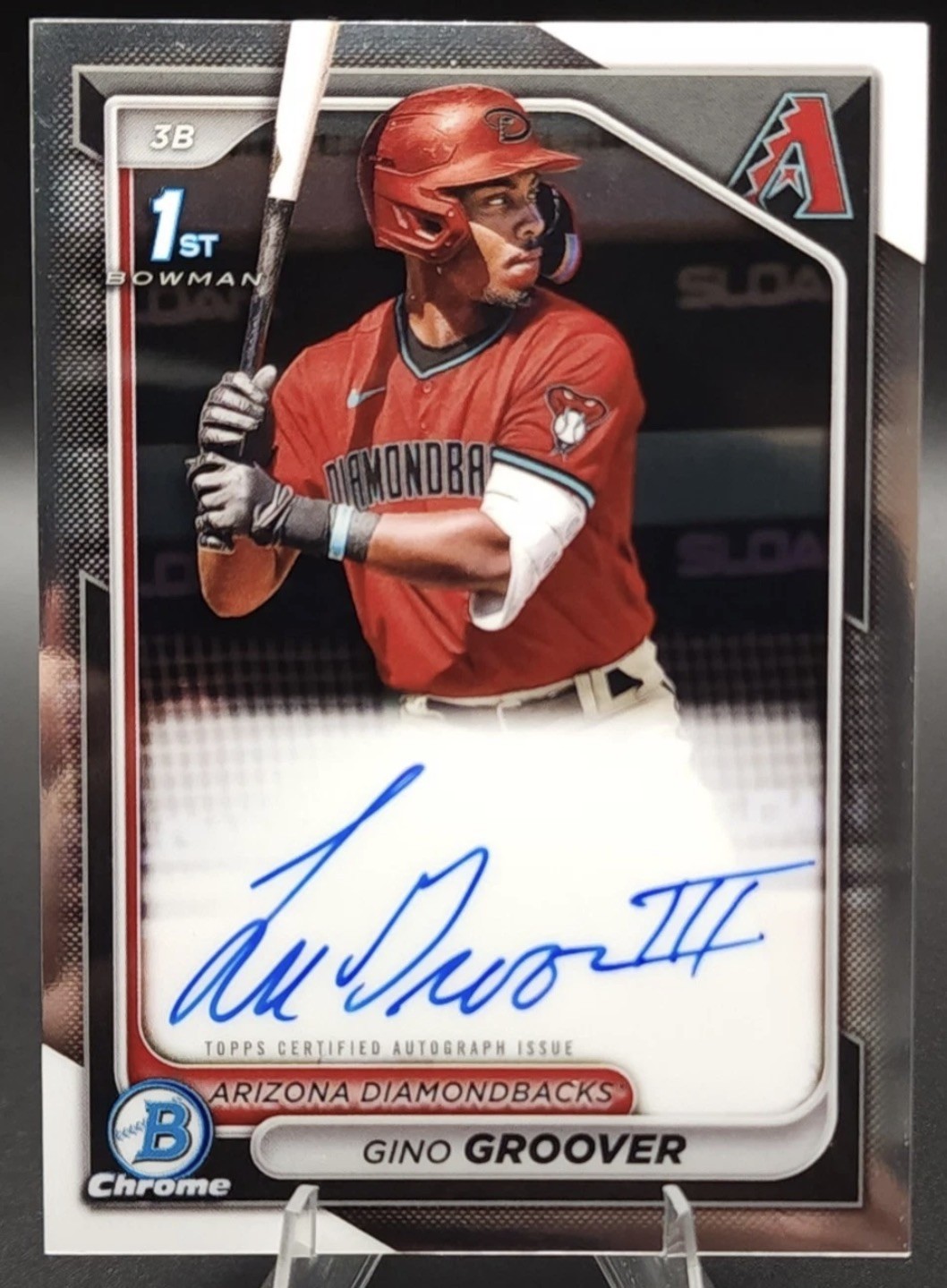 2024 Bowman Chrome 1st Lujames Gino Groover AUTO #CPA-GG Arizona Diamondbacks