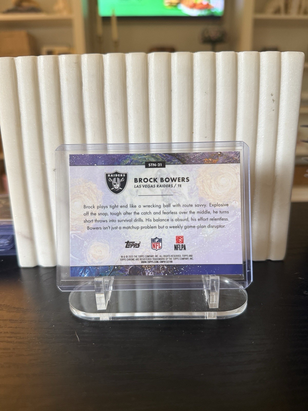 2025 Topps Chrome Cosmic – Brock Bowers – Stars in the Night SP – Raiders STN-21