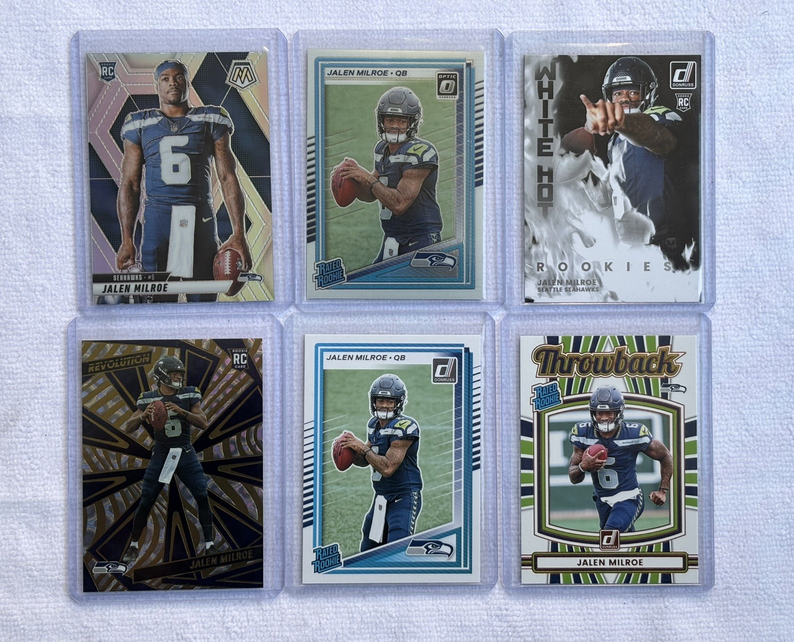 Jalen Milroe 2025 Panini Donruss (7 Rookie Card Lot) Seahawks QB RC