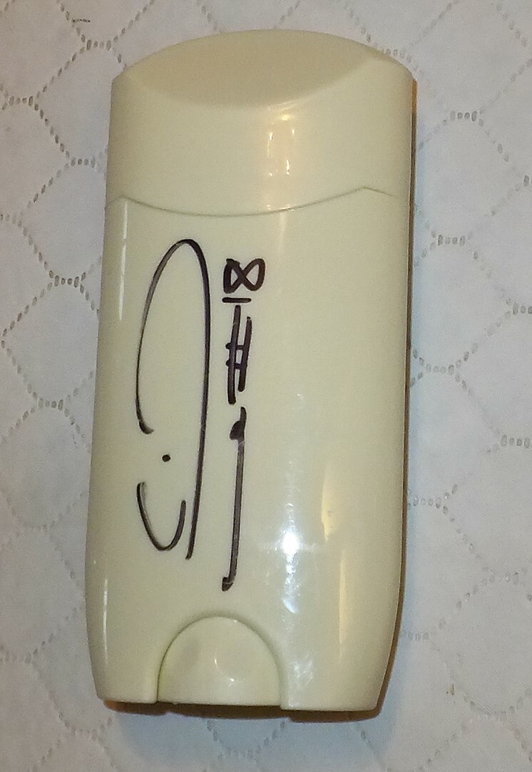 CALVIN RIDLEY Atlanta Falcons 2019 Autographed Old Spice Deodorant BDS COA #3177