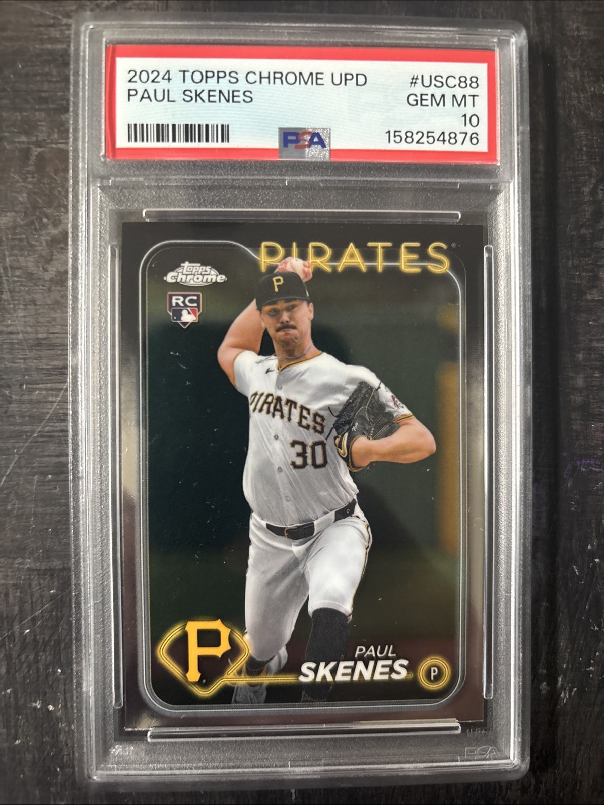2024 Topps Chrome Update Paul Skenes #USC88 PSA 10 RC Baseball Gem Mint