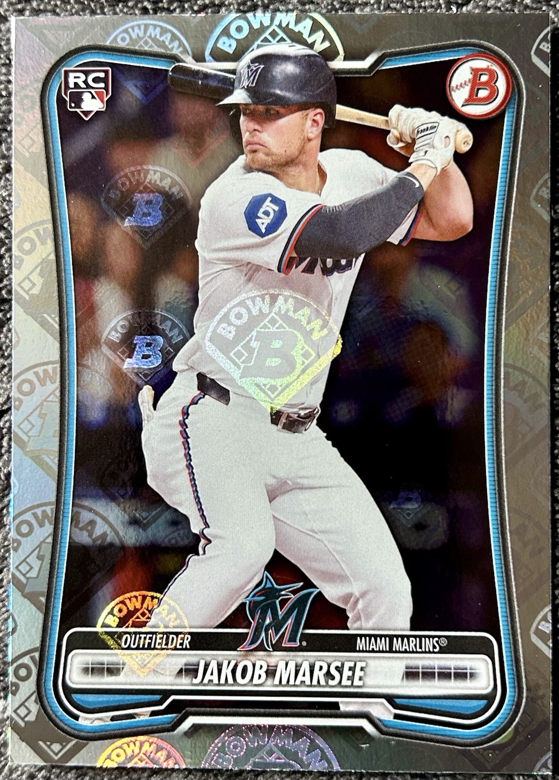 2026 Bowman Jakob Marsee RC Bowman Logo Pattern Border SSP Case Hit Marlins bk42